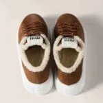 Adidasi de iarna Miu Miu Suede & Shearling Brown - imagine 3