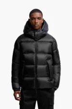 Geaca Moncler Couyere Hooded Short Down Black - imagine 4