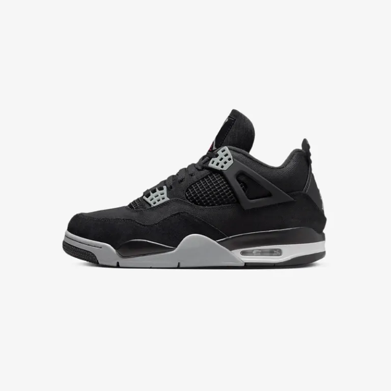 air jordan 4 retro black canvas smart sneakers 1
